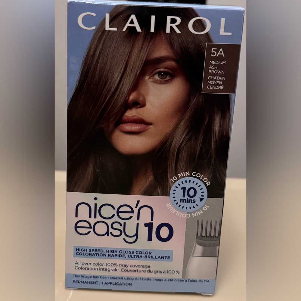 Nice'n Easy 10 Medium Ash Brown Hair Color 5A and Root Touch Up Stick Bundle